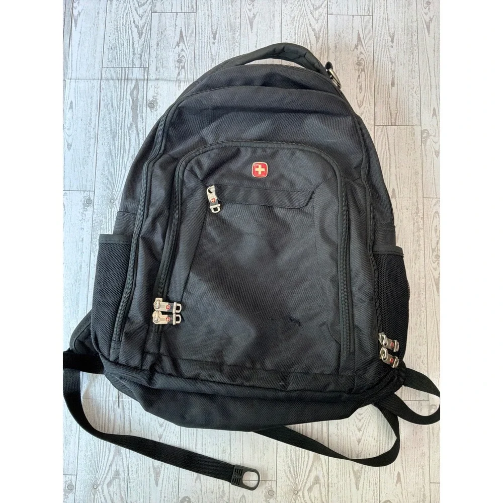 SwissGear Backpack Black Laptop Travel School Tech Bag Unisex Gorpcore
